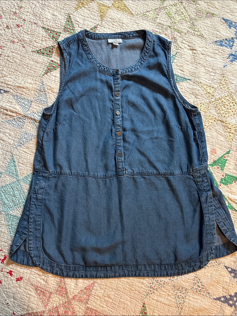 J. Jill Denim Blue Sleeveless Tunic